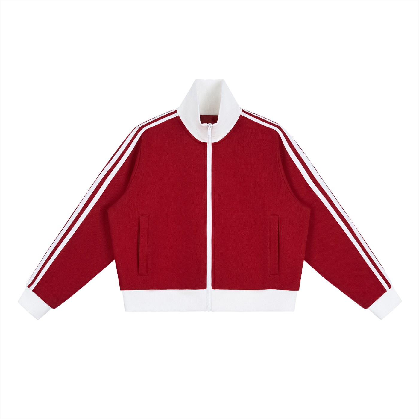 Fleece Cropped Track Jacket - Image 7