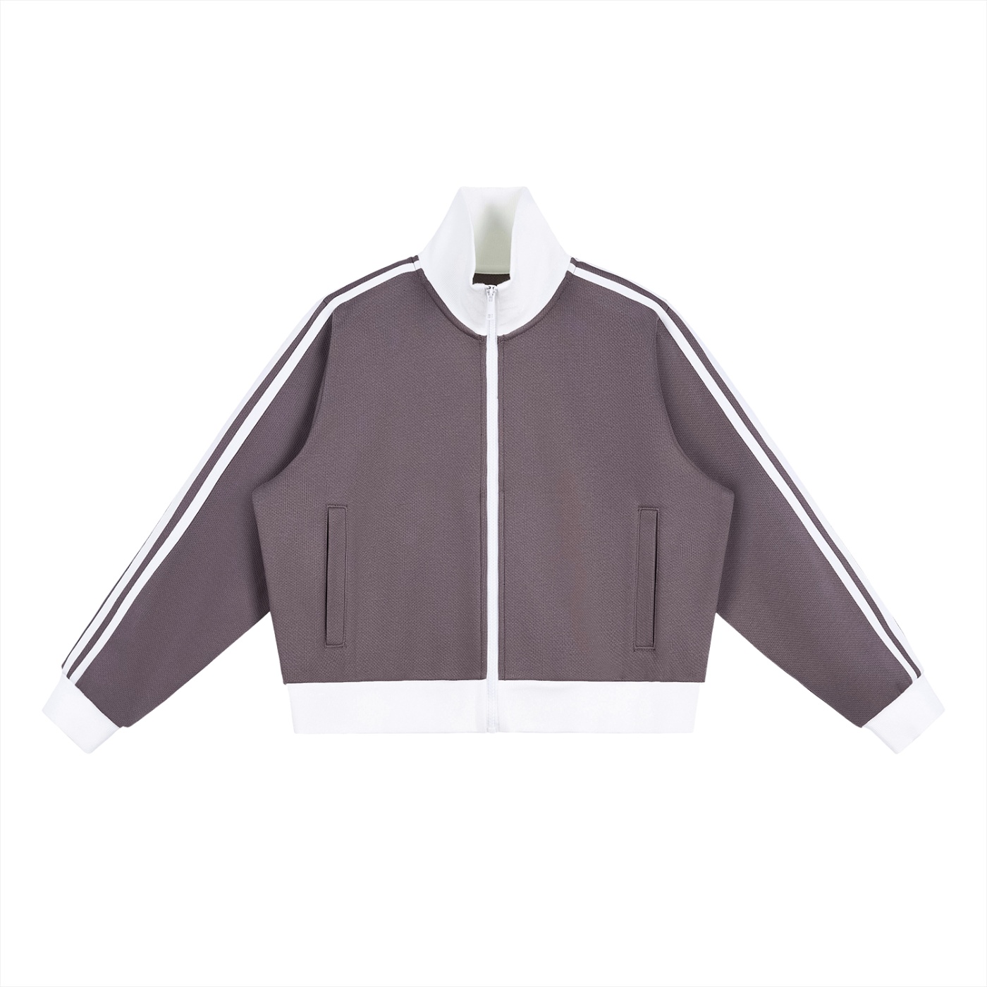 Fleece Cropped Track Jacket - Image 5